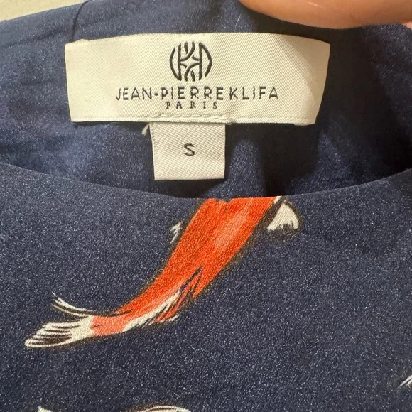 Jean-Pierre Klifa Paris Spaghetti Strap Dress. Size S. Color Blue. Orang… - Picture 4 of 9